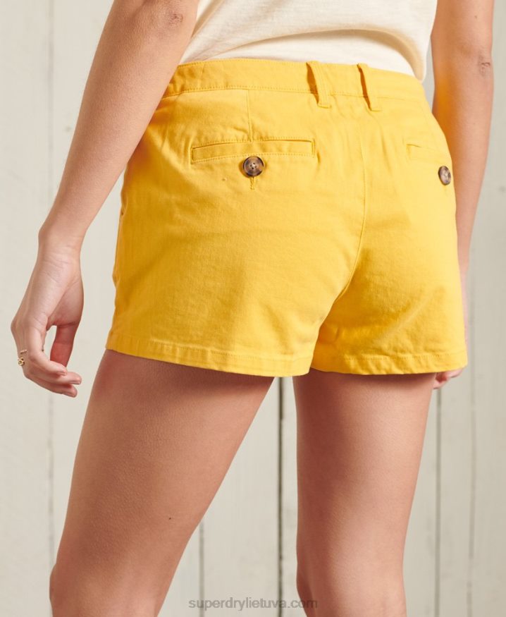 Superdry Chino Hot Shorts Yellow Women