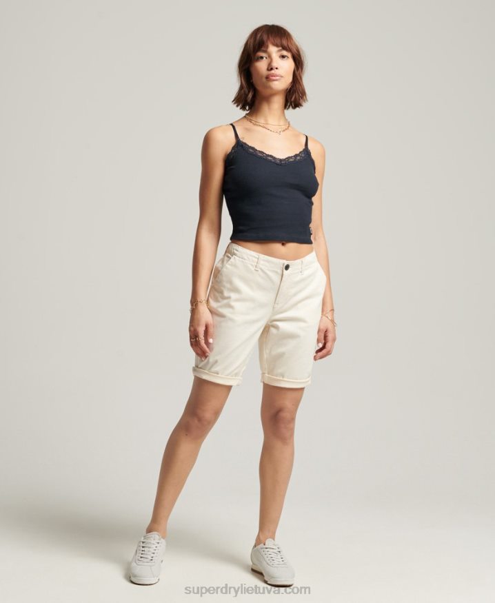 Superdry City Chino Shorts Cream Women