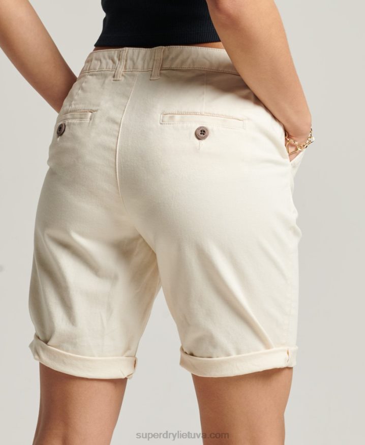 Superdry City Chino Shorts Cream Women