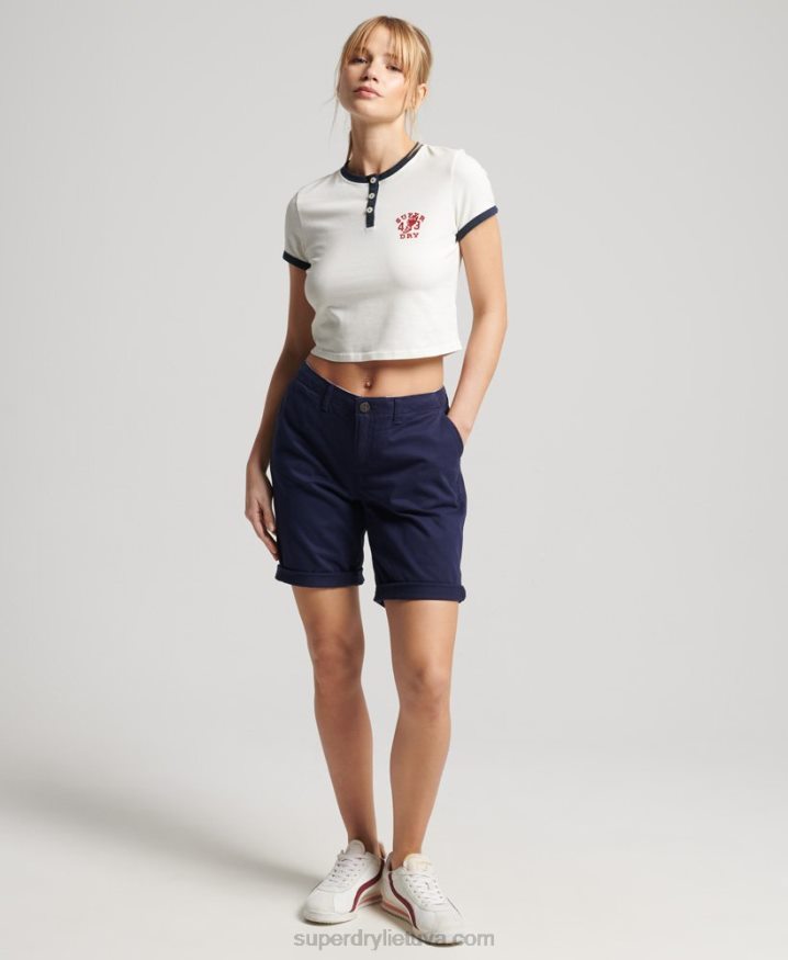 Superdry City Chino Shorts Navy Women