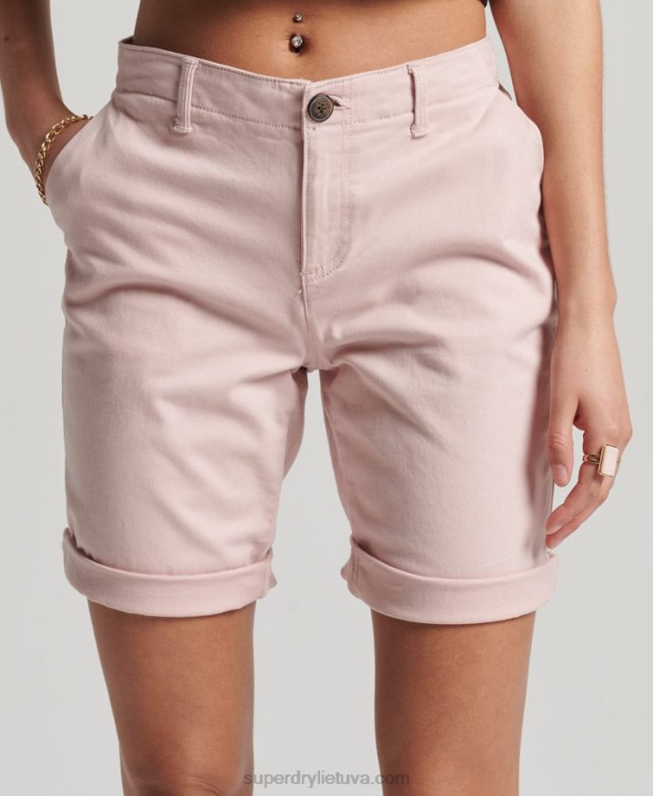 Superdry City Chino Shorts Pink Women