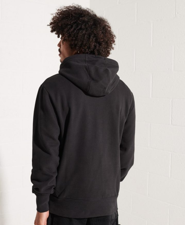 Superdry City College Hoodie Black Men