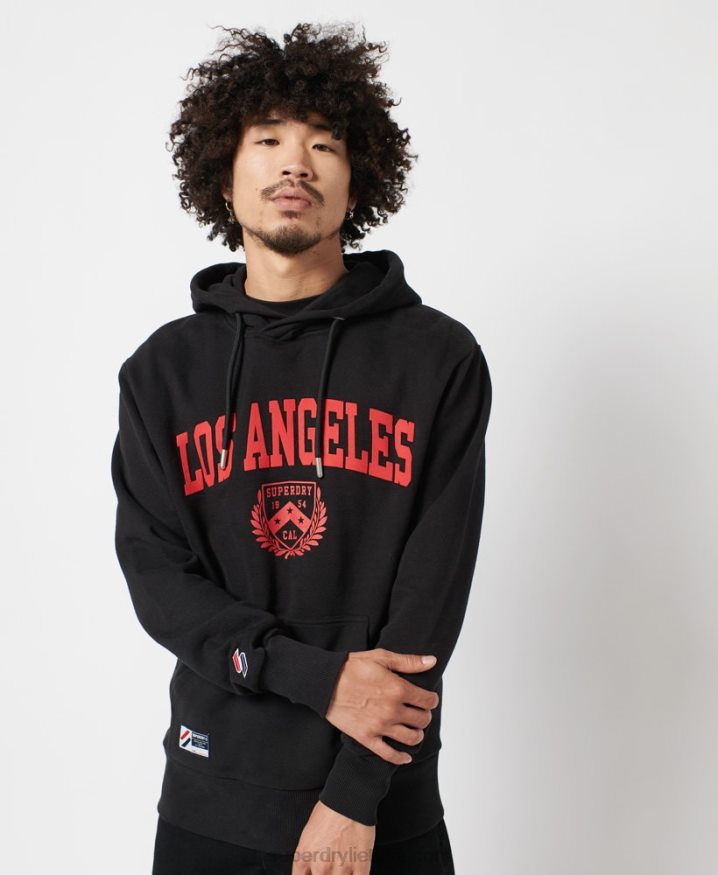 Superdry City College Hoodie Black Men