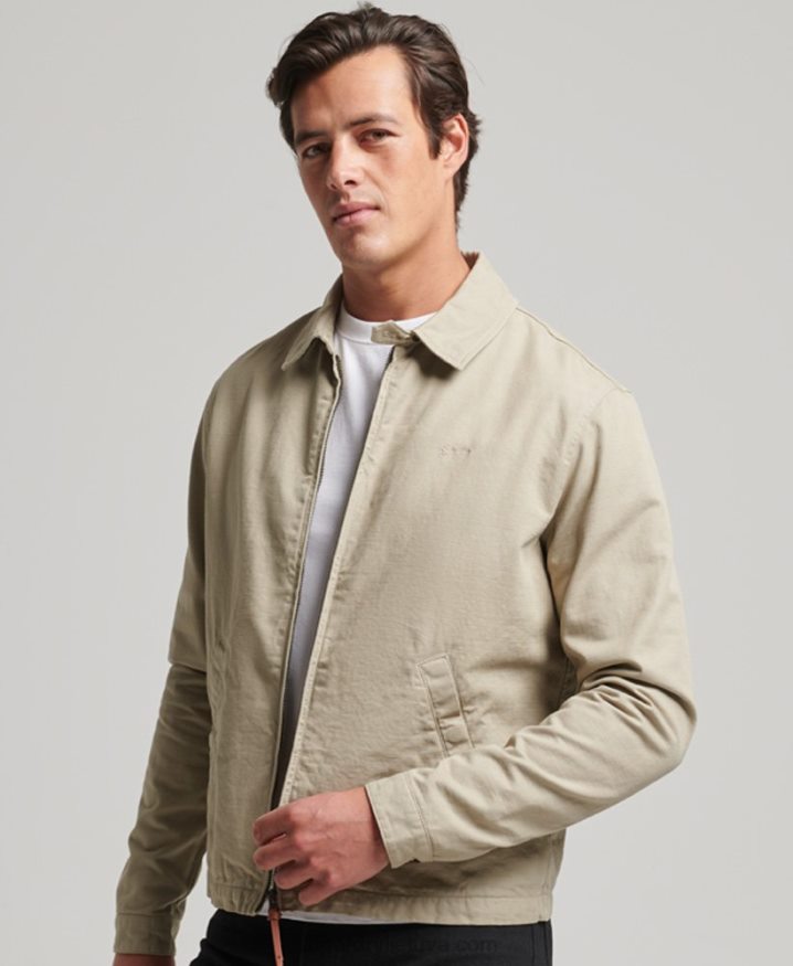 Superdry Classic Harrington Jacket Cream Men