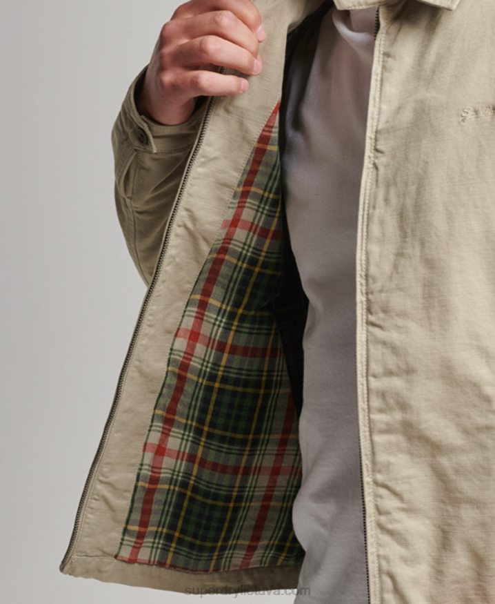 Superdry Classic Harrington Jacket Cream Men