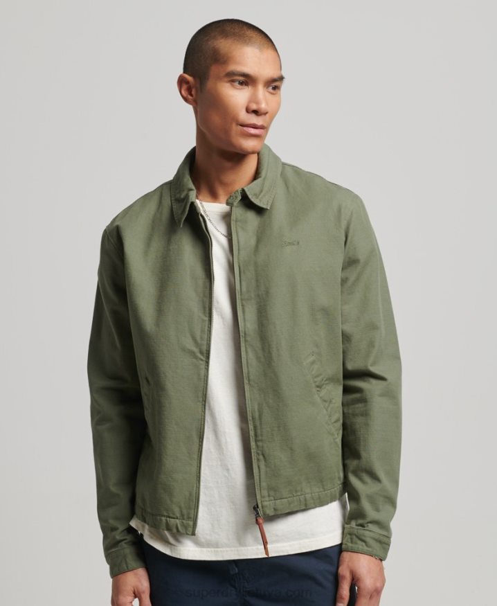 Superdry Classic Harrington Jacket Khaki Men