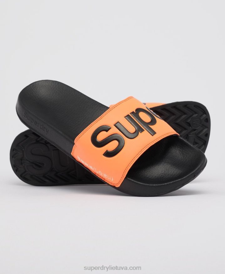 Superdry Classic Logo Sliders Orange Men