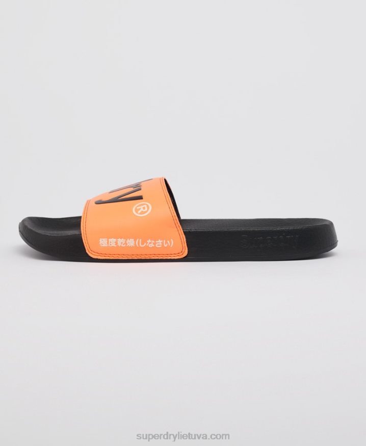 Superdry Classic Logo Sliders Orange Men