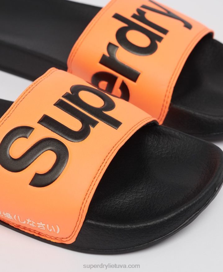 Superdry Classic Logo Sliders Orange Men