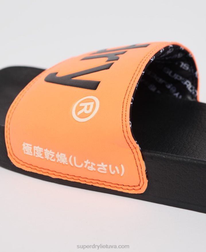 Superdry Classic Logo Sliders Orange Men