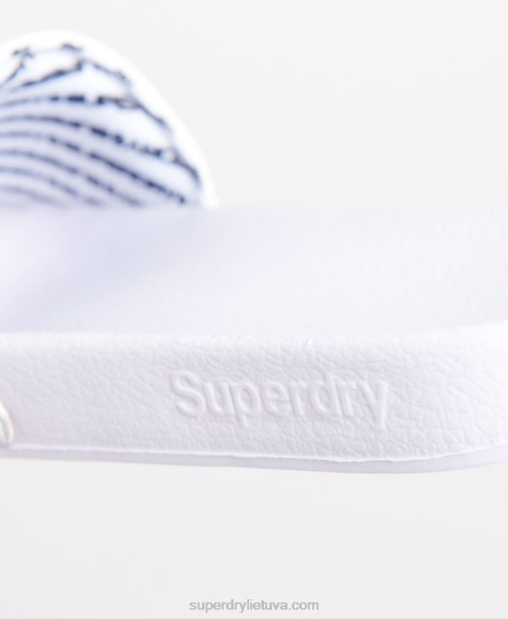 Superdry Classic Logo Sliders White Men