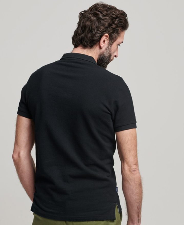 Superdry Classic Pique Polo Shirt Black Men