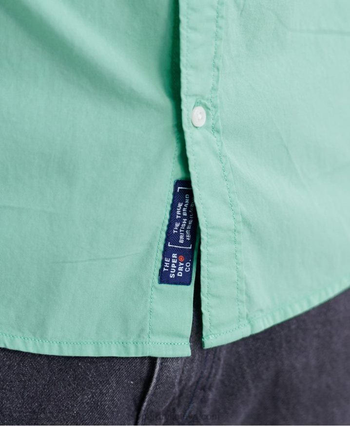 Superdry Classic Twill Lite Long Sleeve Shirt Green Men