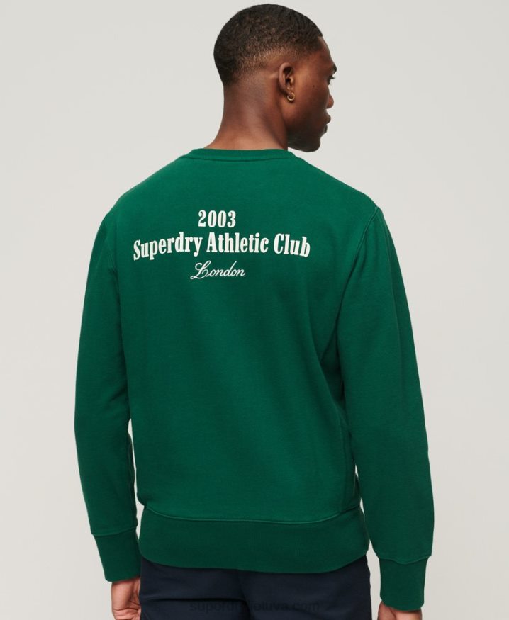 Superdry Code Athletic Club Crew Sweatshirt Green Men