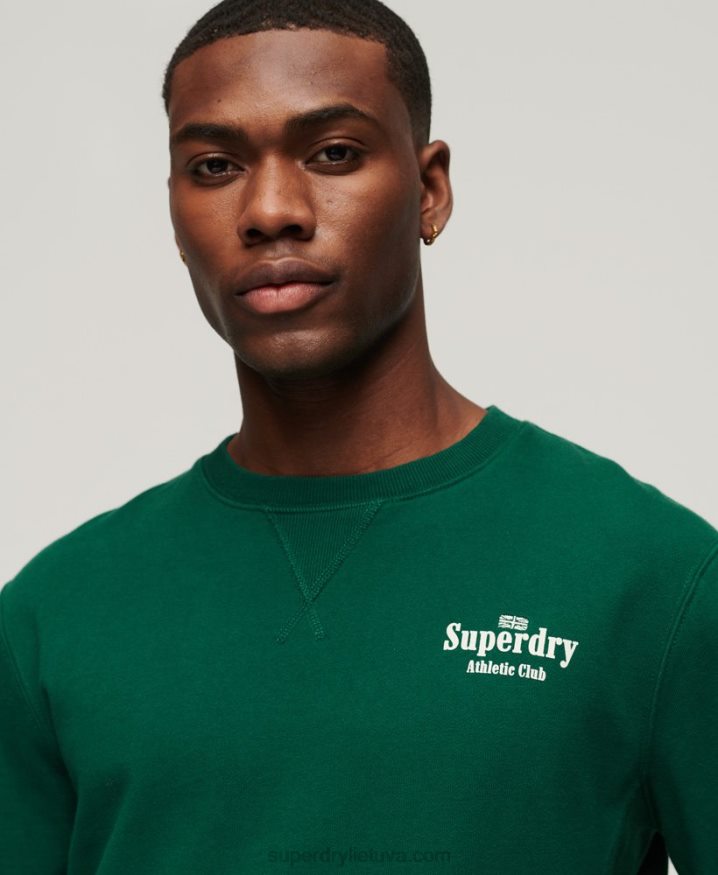 Superdry Code Athletic Club Crew Sweatshirt Green Men