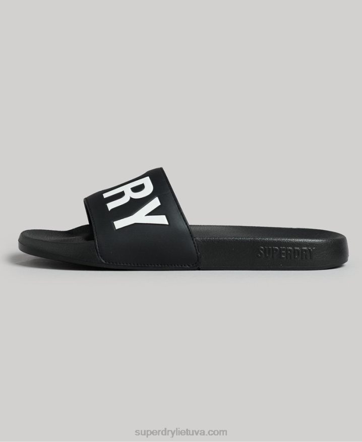 Superdry Code Core Pool Sliders Black Men