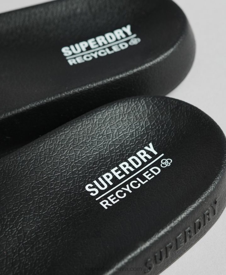 Superdry Code Core Pool Sliders Black Men