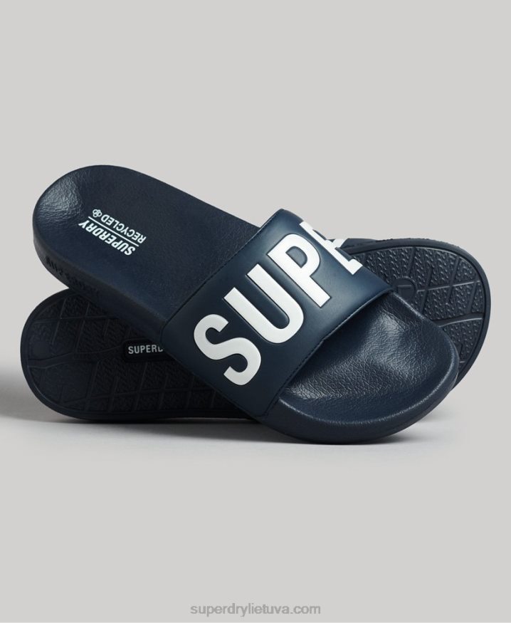 Superdry Code Core Pool Sliders Navy Men