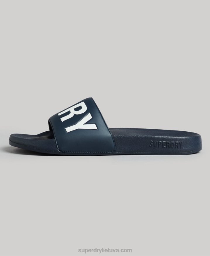 Superdry Code Core Pool Sliders Navy Men