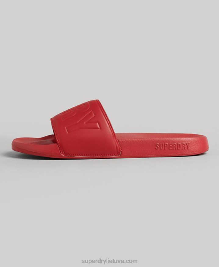 Superdry Code Core Pool Sliders Red Men