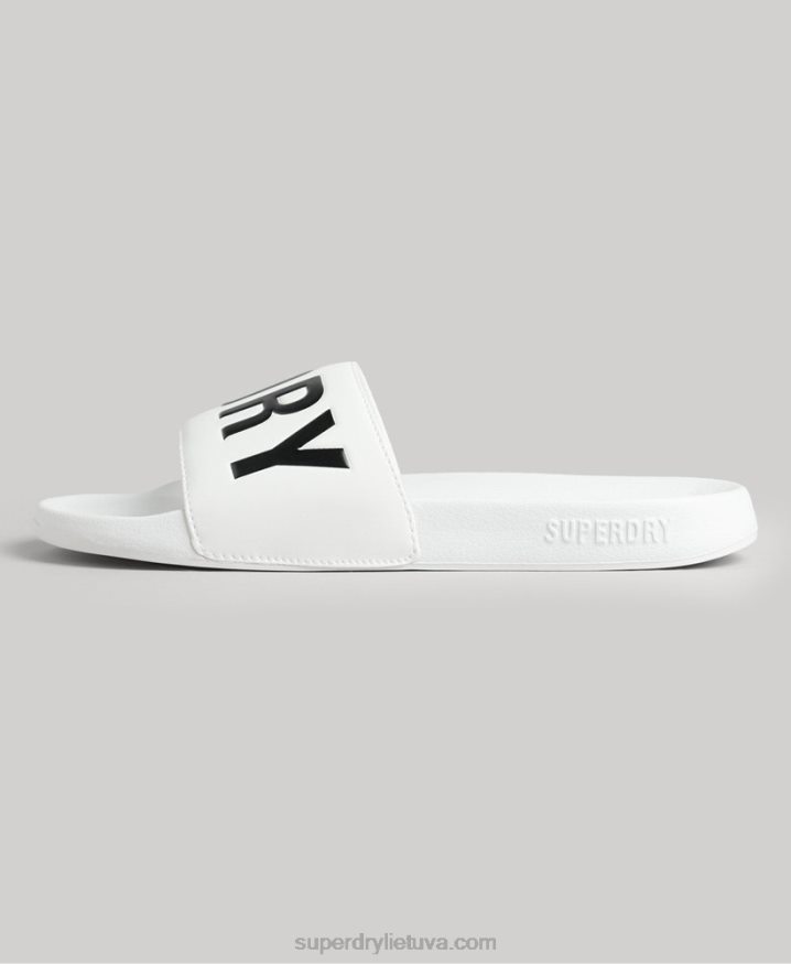 Superdry Code Core Pool Sliders White Men