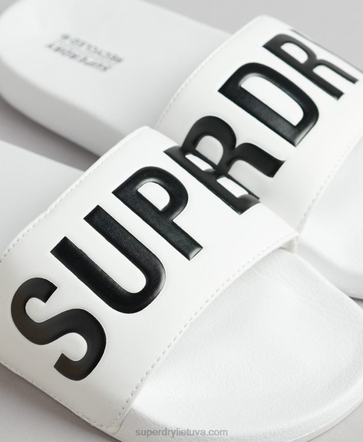 Superdry Code Core Pool Sliders White Men