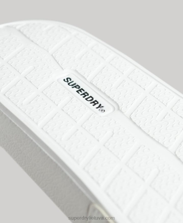 Superdry Code Core Pool Sliders White Men