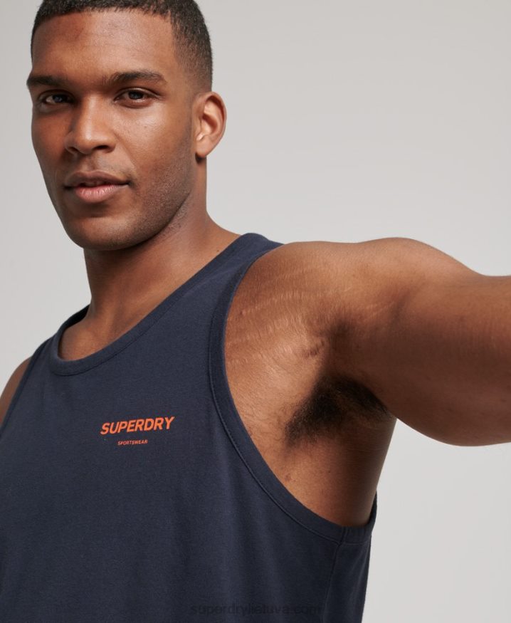 Superdry Code Core Sport Vest Navy Men