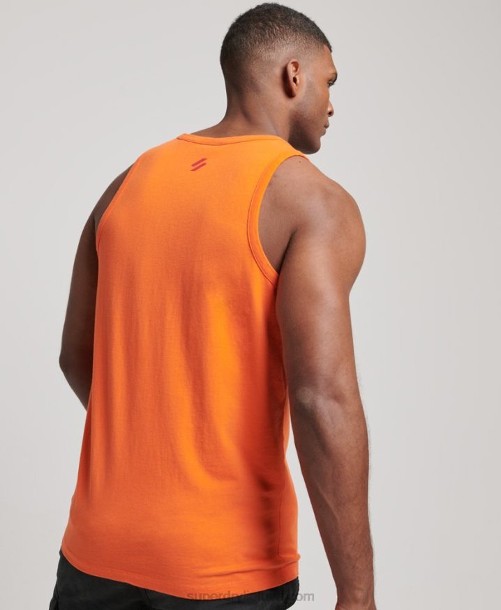 Superdry Code Core Sport Vest Orange Men