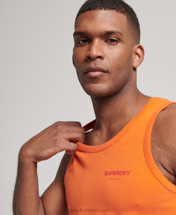 Superdry Code Core Sport Vest Orange Men