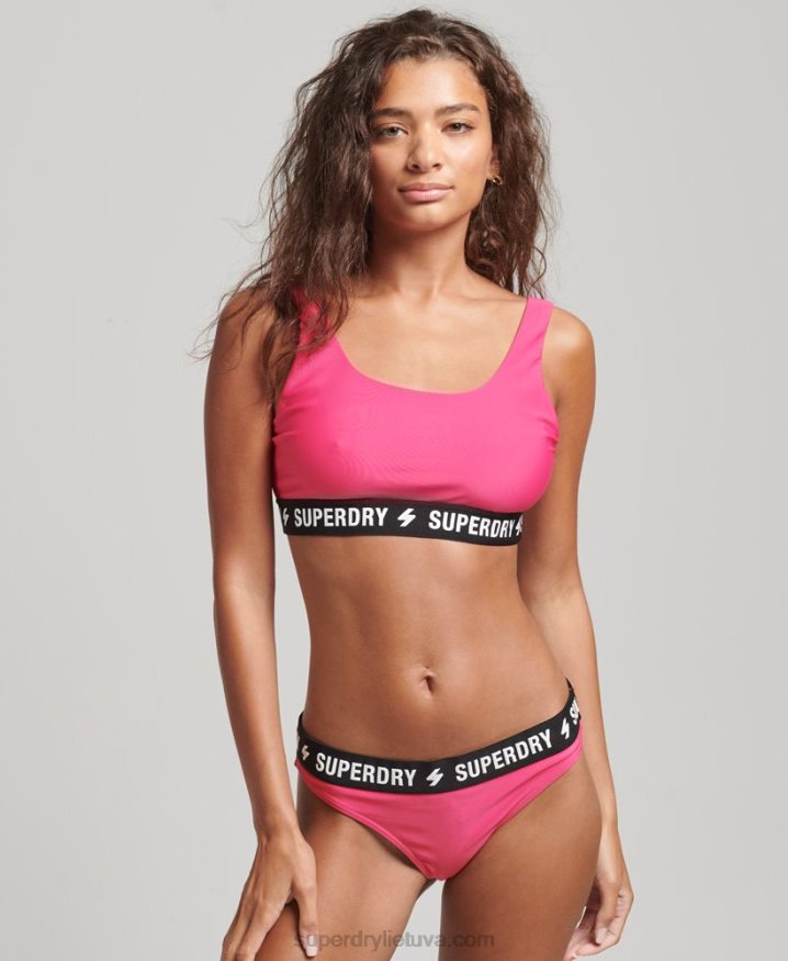 Superdry Code Elastic Bikini Top Pink Women