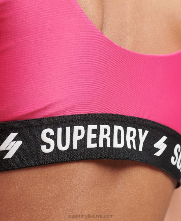 Superdry Code Elastic Bikini Top Pink Women