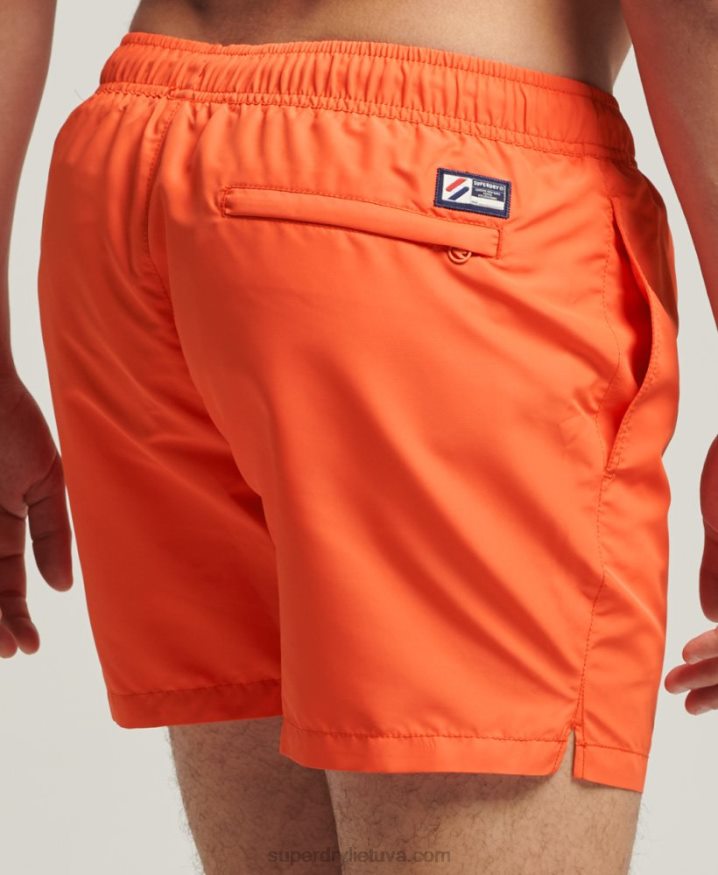 Superdry Code Essential 15 Inch Recycled Swim Shorts Orange Men