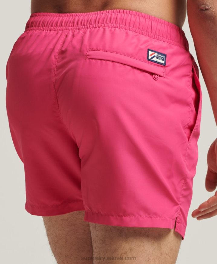 Superdry Code Essential 15 Inch Recycled Swim Shorts Pink Men