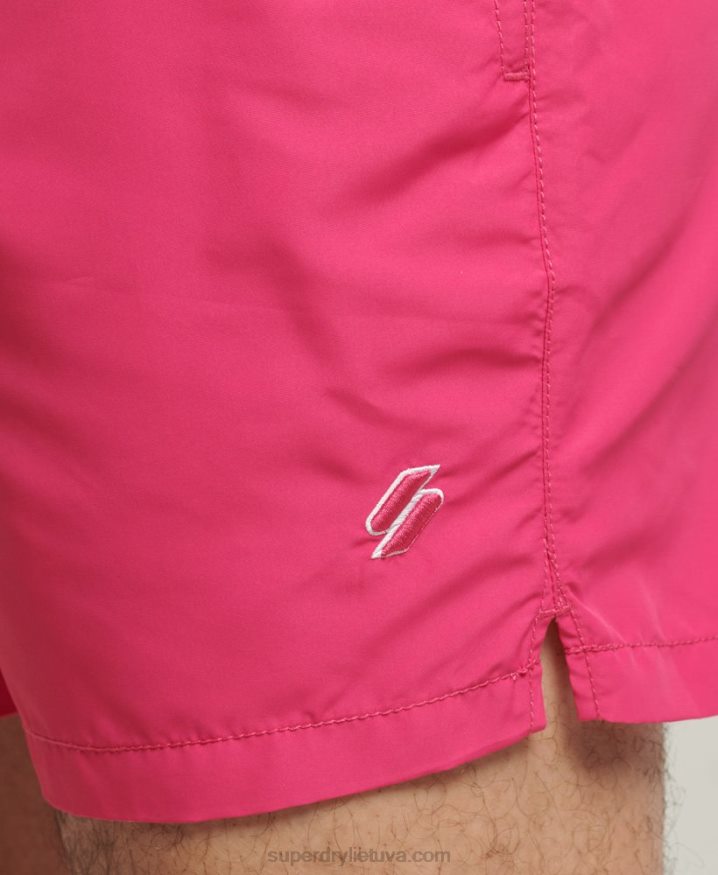 Superdry Code Essential 15 Inch Recycled Swim Shorts Pink Men