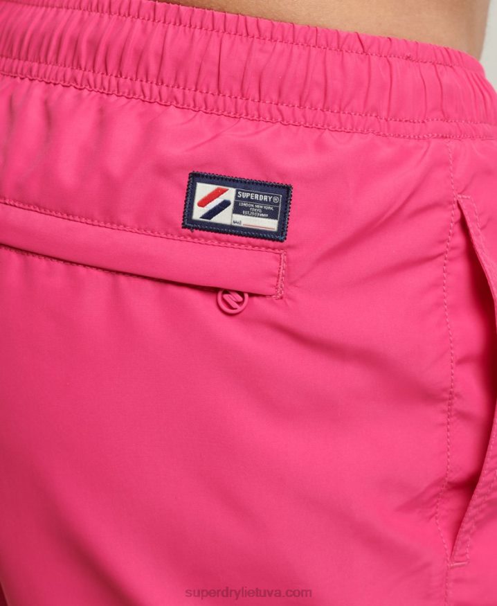 Superdry Code Essential 15 Inch Recycled Swim Shorts Pink Men