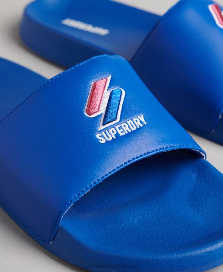 Superdry Code Essential Pool Sliders Blue Men