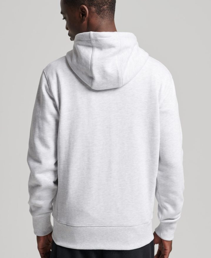 Superdry Code Essential Zip Hoodie Light Grey Men