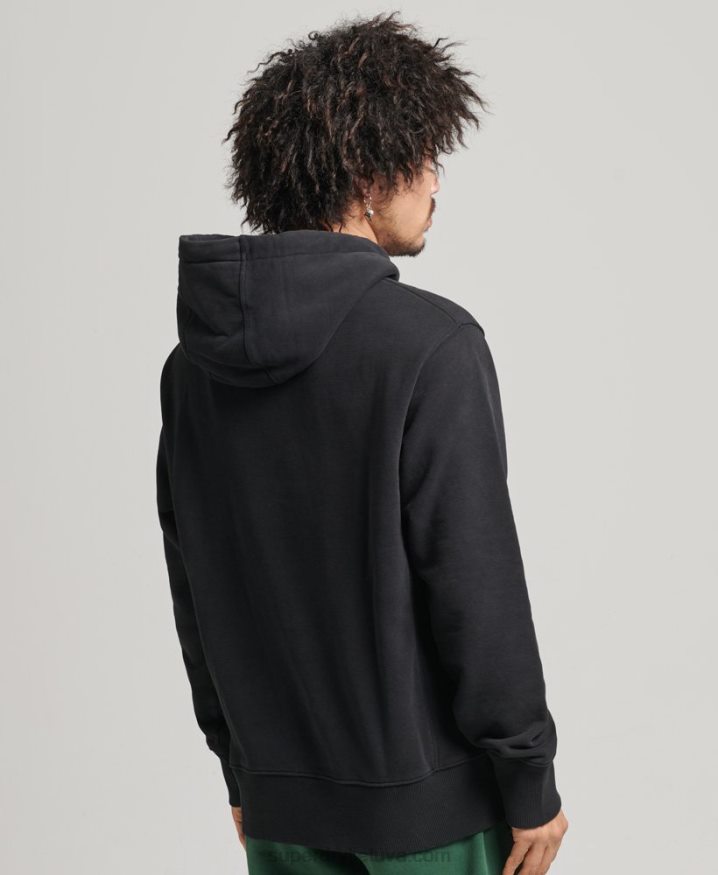 Superdry Code Halftone Loose Hoodie Black Men