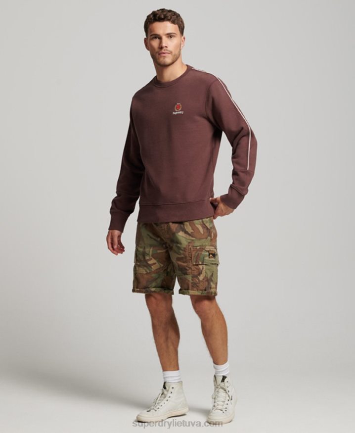 Superdry Code Heritage Crew Sweatshirt Brown Men