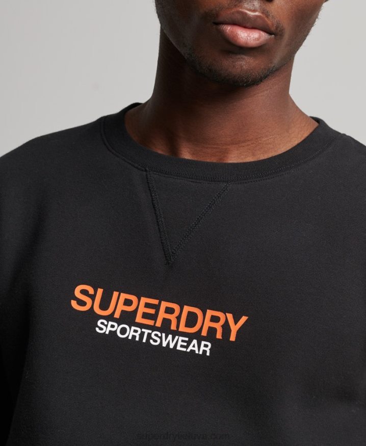 Superdry Code Sportswear Crew Sweatshirt Black Men