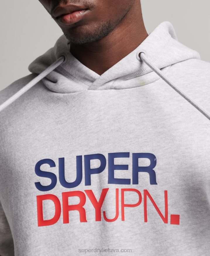 Superdry Code Sportswear Hoodie Grey Men