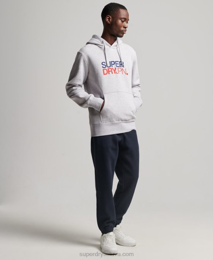 Superdry Code Sportswear Hoodie Grey Men