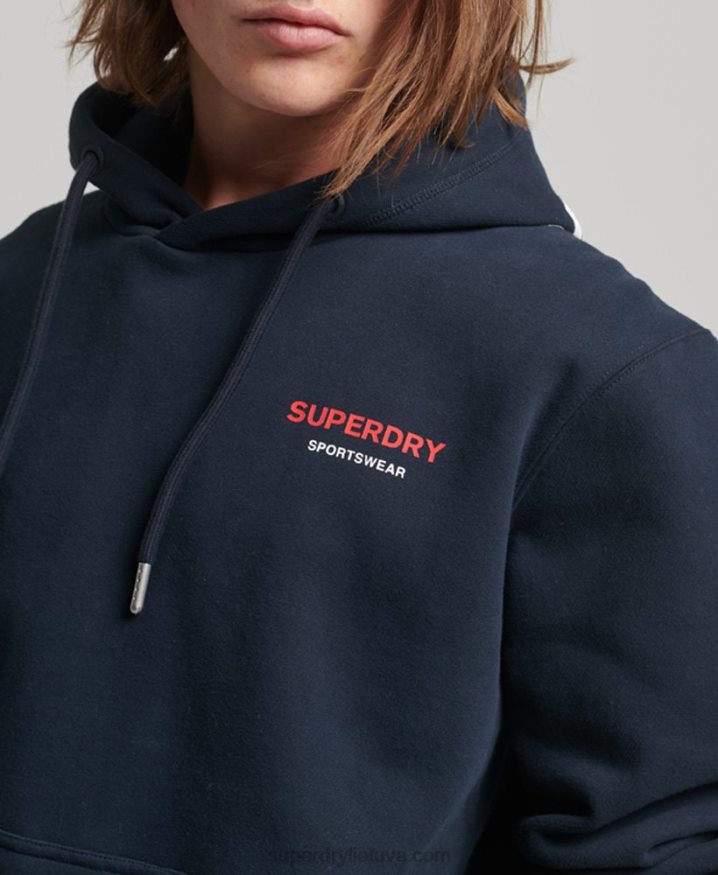 Superdry Code Sportswear Hoodie Navy Men