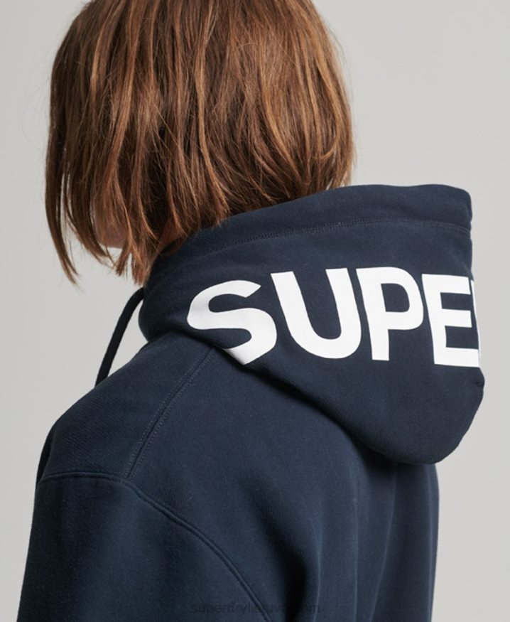 Superdry Code Sportswear Hoodie Navy Men