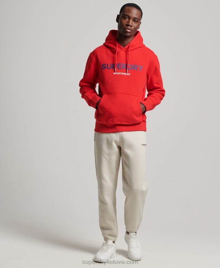 Superdry Code Sportswear Hoodie Red Men