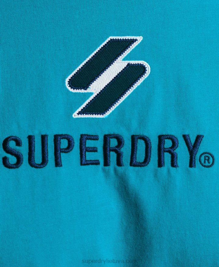 Superdry Code Stacked Boxy T-Shirt Blue Women