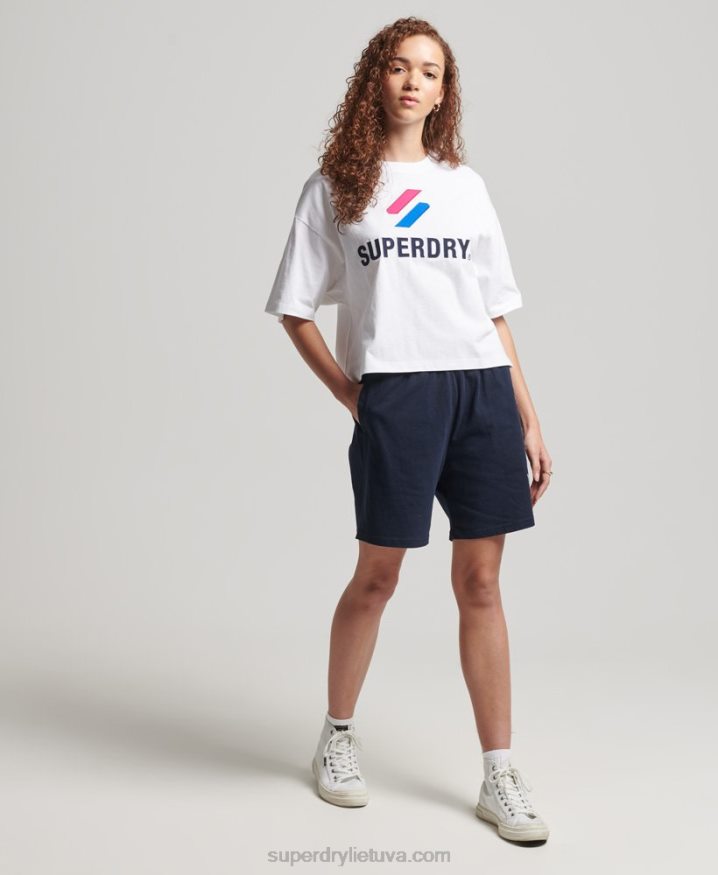 Superdry Code Stacked Boxy T-Shirt White Women