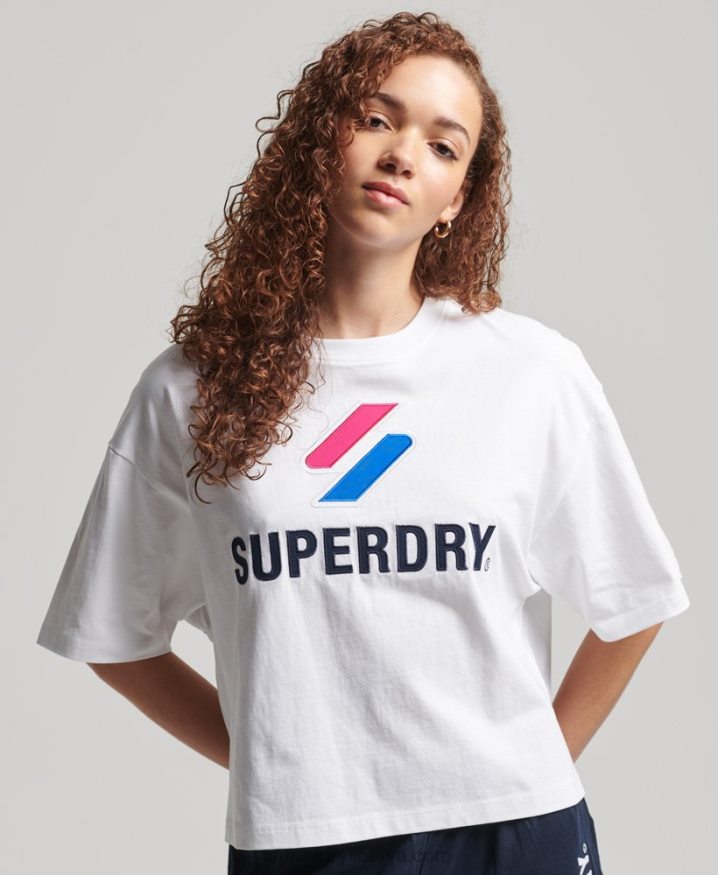 Superdry Code Stacked Boxy T-Shirt White Women