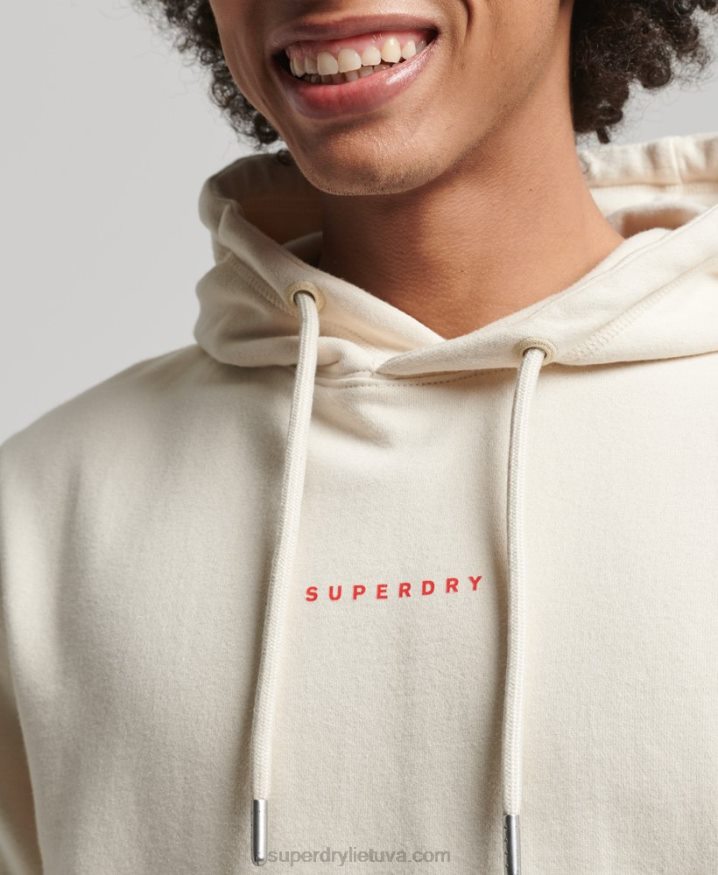 Superdry Code Surplus Logo Hoodie Cream Men